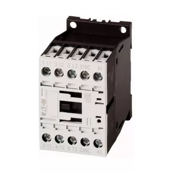 EATON Moeller DILM9-01 24 V DC Contacteur 3 pôles, 9 A, 4 kW, 1 contact auxiliaire NC, bornes à vis, montage sur rail DIN