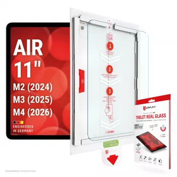 DISPLEX Protection d'écran en verre réel pour tablette iPad Air 11 inch (2024/2025/2026) - verre trempé, 9H, HD clair