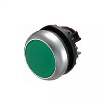 Eaton M22-D-G Actionneur bouton-poussoir plat, vert, momentané, 22,5 mm, IP66/IP67/IP69K