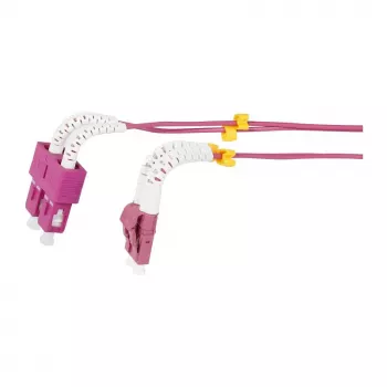 SYNERGY21 Câble patch fibre optique duplex OM4 LC-SC 1,5m 50/125µm LSZH aqua