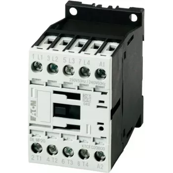 Eaton DILM9-01 Contacteur de puissance, 3 pôles, 9 A, bobine 230/240 V AC, 1 contact auxiliaire NC