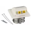 Prise murale fibre optique encastrée EFB Elektronik FTTH-OUTLET-LC-OM3, 2x LC-Duplex OM3 multimode, blanc pur
