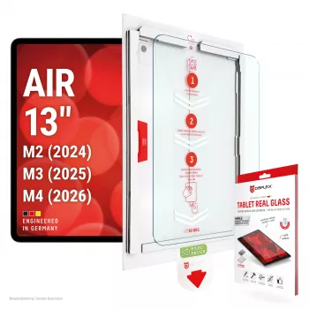 Protection d'écran en verre trempé DISPLEX Tablet pour iPad Air 13 (2024/2025/2026) - verre trempé, dureté 9H, ultra-clair