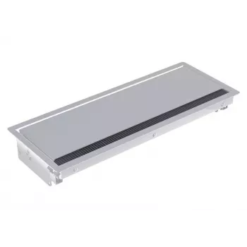 Multiprise encastrable longue Bachmann CONI avec 3 prises Schuko, aluminium argenté