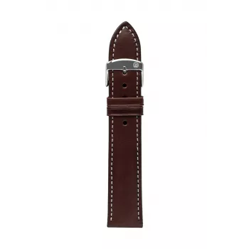 Bracelet en cuir Zeppelin, marron, 22 mm