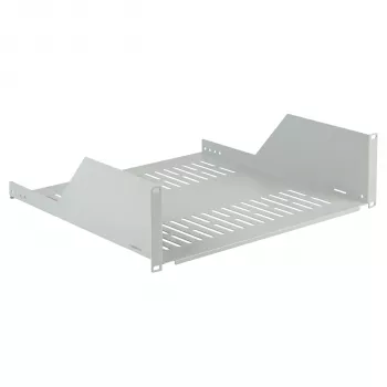 EFB ELEKTRONIK Étagère fixe en porte-à-faux 19 inch 3U, profondeur 450 mm, charge 36 kg, gris clair RAL 7035
