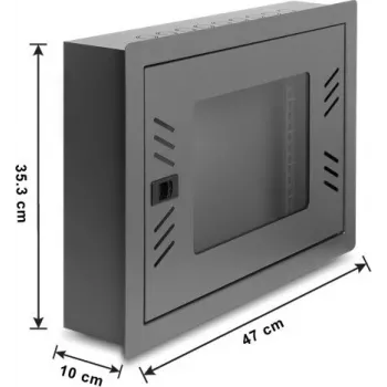 Armoire réseau murale Delock 12U, porte avant amovible 6U, noire