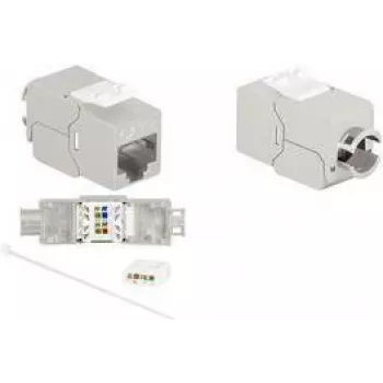 LogiLink NK4067 prise Keystone Cat.8.1, STP, sans outil, RJ45 femelle, 40G, 2000 MHz, classe I, zamak moulé, 1 pack