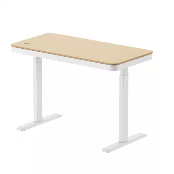 Bureau assis-debout LogiLink, moteur simple, 118x60cm, avec charge sans fil, blanc