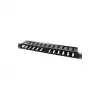 Panneau de gestion des câbles LogiLink 19 inch 1U avec couvercle, noir