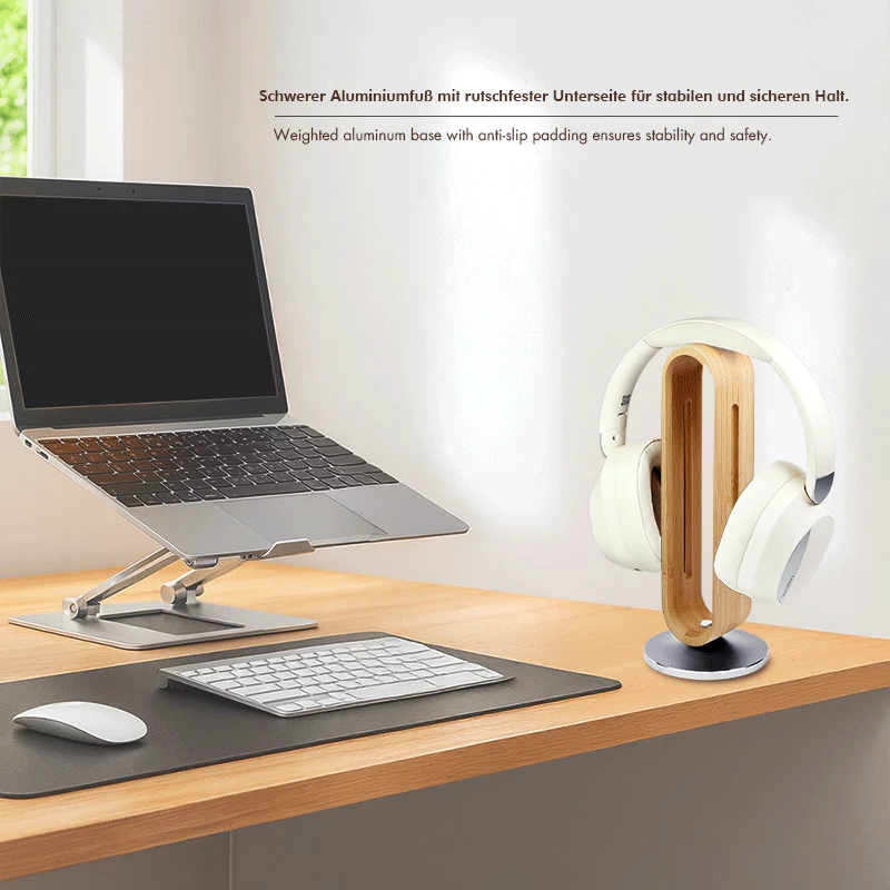 Support de casque LogiLink AA0194 brun clair et argent