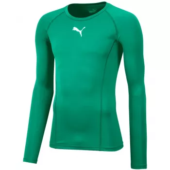 T-shirt de compression à manches longues Puma Liga Baselayer Tee LS Pepper Green homme
