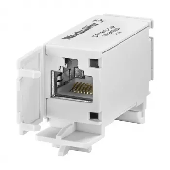 Connecteur RJ45 industriel à raccordement sur site Weidmüller IE-TO-RJ45-C-LP, Cat.6A, blindé, IDC sans outil, zamak