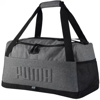 Sac de sport PUMA S Sports S 35L gris avec compartiment à chaussures ventilé