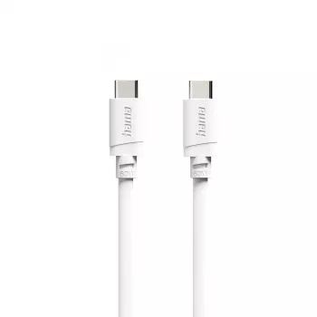 Câble Hama USB-C vers USB-C, 2 m, 60 W Power Delivery, blanc