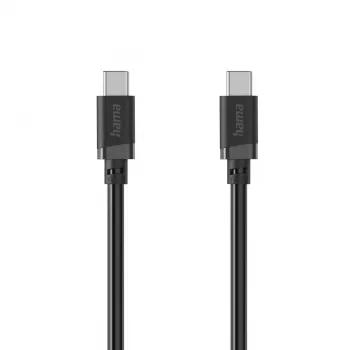 Câble Hama USB-C vers USB-C, 3 m, 60 W, noir
