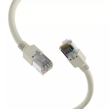 Câble patch RJ45 EFB Elektronik K8452.50 Cat.5e F/UTP LSZH, Draka UC300 TM11, 4x2 x AWG26/7, contacts dorés, 50 m, gris