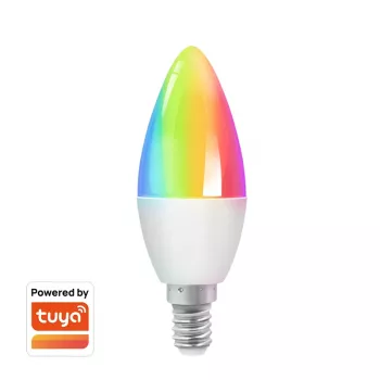 Lampe bougie E14 connectée Wi-Fi LogiLink, compatible Tuya
