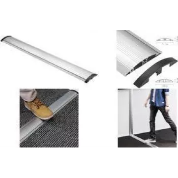 LogiLink KAB0120 passe-câble de sol aluminium et ABS 1104 x 139 x 22 mm, recoupable, argent