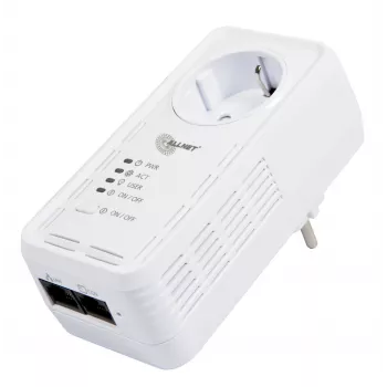 Prise connectée ALLNET ALL3075v4 avec Wi-Fi et Ethernet, suivi de consommation, type F Schuko, 16A, 3680W