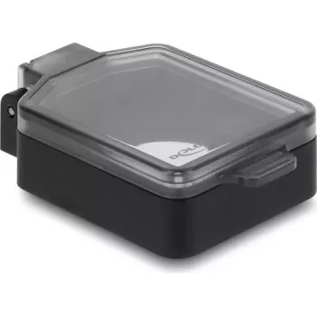 Cache de protection pour module Delock Type-D noir/transparent – cache anti-poussière automatique avec clapet à ressort