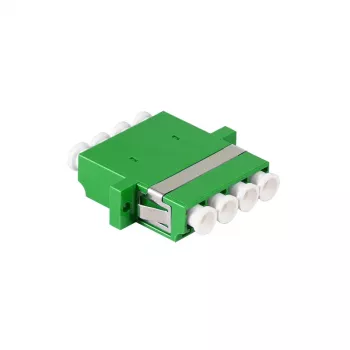 Jeu d'adaptateurs fibre optique LogiLink LC Quad, 12 pièces, vert, avec bride, SC duplex breakout