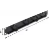 Panneau de gestion de câbles Delock 19 pouces 1U avec 4 attaches câbles velcro, noir