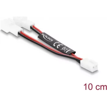 Câble répartiteur en Y pour ventilateur Delock 1x 2 broches femelle vers 2x 2 broches mâle 10 cm