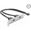 Équerre PCI Delock USB 2.0 avec 2 ports EASY USB Type-A