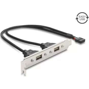 Équerre PCI Delock USB 2.0 avec 2 ports EASY USB Type-A