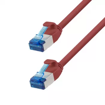 Câble patch Cat.6A S/FTP LSZH LogiLink SlimLine, rouge, 3 m, 10 Gbps