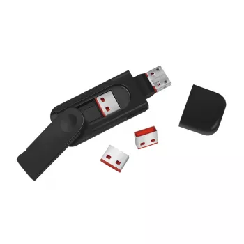 LogiLink AU0054 USB-A Port Blocker with 1 Key and 4 Locks, Travel Version, Black