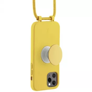 Just Elegance Coque PopGrip pour iPhone 11 Pro – Patte de lapin jaune