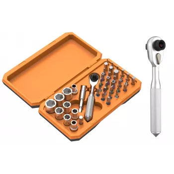 Kabelmeister Ensemble cliquet 42 pièces, 30 embouts et 9 douilles