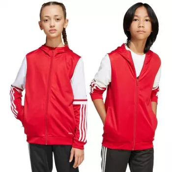 Sweat à capuche adidas Squadra 25 Hoody enfant rouge/blanc 152 cm