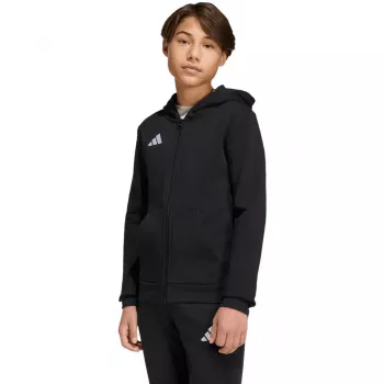 Sweat à capuche zippé adidas Entrada 26 enfant noir 116 cm