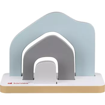 Étagère basse TONIES Mini Standregal - Haus 11003995 (rose) - étagère en MDF en forme de maison rose avec 2 tablettes et 3 compartiments, pour chambre d'enfant et chambre de bébé, certifiée EN 71