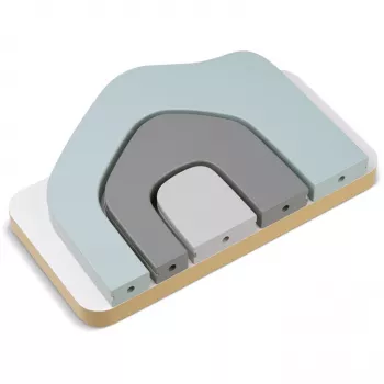 Étagère basse TONIES Mini Standregal - Haus 11003995 (rose) - étagère en MDF en forme de maison rose avec 2 tablettes et 3 compartiments, pour chambre d'enfant et chambre de bébé, certifiée EN 71
