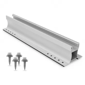 K2 Systems Home K2 2004596 MiniRail 60 Set - rail de montage solaire en aluminium 600 mm pour toitures en tôle trapézoïdale