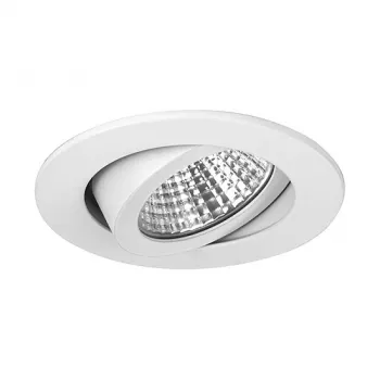BRUMBERG SEVEN Round Recessed LED Spotlight 7W 2700K Warm White 600lm White Swiveling