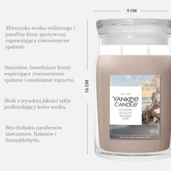 Bougie parfumée Yankee Candle Signature Seaside Woods grand pot 567 g