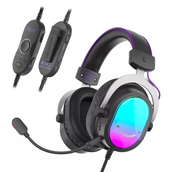 Casque gaming FIFINE H16 7.1 Surround Sound RGB - Noir