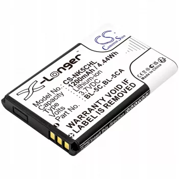 Batterie Li-ion Cameron Sino 1200mAh pour Nokia BL-5C, BL-5CA, Teltonika, Lark BL-6SP