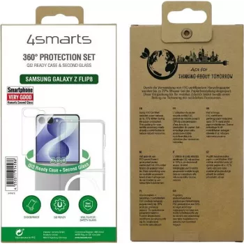 Ensemble de protection 360° 4smarts pour Samsung Galaxy Z Flip8 - Transparent