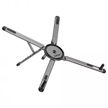 UNITEK Mag-Fold Support magnétique pliable pour téléphone, tablette et ordinateur portable avec fonction trépied, gris sidéral