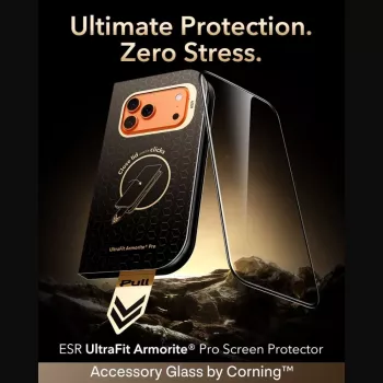 ESR UltraFit Armorite Pro Verre trempé protection d'écran pour iPhone 17 Pro Max / 18 Pro Max - noir