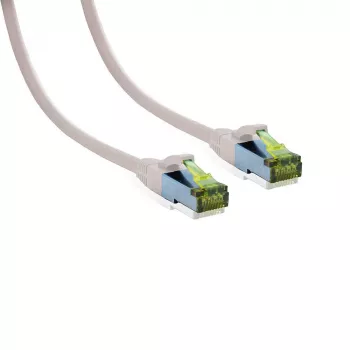 IT-BUDGET câble patch Cat.6A S/FTP LSZH, 0,5 m, blanc, 10Gbps, PoE+, 600MHz, cuivre