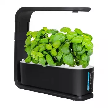 Smart Hydroponic Pot ZG1001 Black – 6-Pod Indoor Garden with Full Spectrum LED, Wi-Fi App Control, 2.5L Reservoir