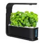 Pot hydroponique connecté ZG1001 noir – jardin d'intérieur 6 godets avec LED plein spectre, contrôle par application Wi-Fi, réservoir 2,5 L