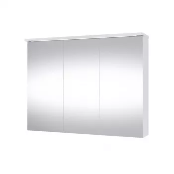 Meuble de salle de bain Domoleti SV 90DL-2 blanc brillant avec lavabo en céramique, 2 tiroirs à fermeture douce
